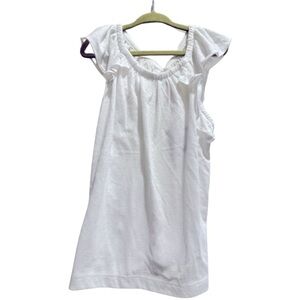 CREWCUTS NWT 4-5T White Ruffle Sleeveless Top